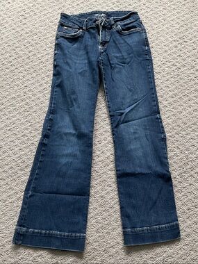 Wrangler Dark Blue Flare Jeans for Women 0566
